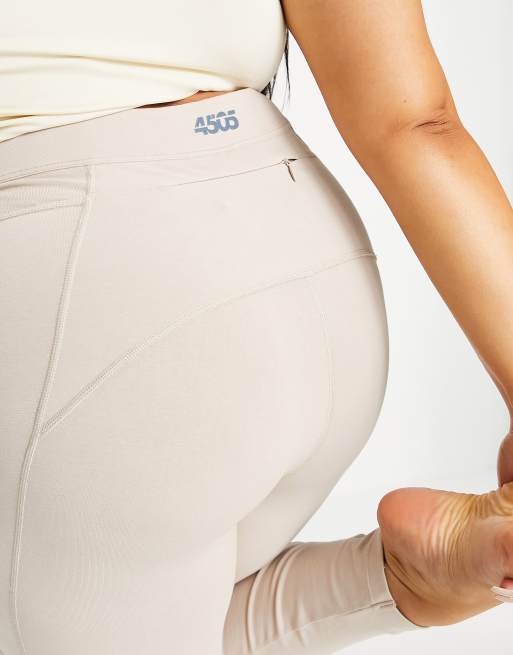 ASOS 4505 Curve yoga leggings with contour seaming in cotton touch, 3 of 4