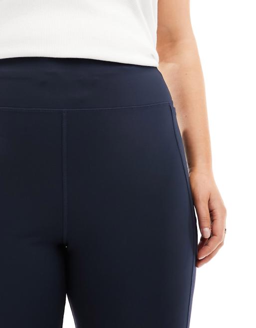 ASOS 4505 CurveIcon running tie waist gym leggings with phone pocket in navy