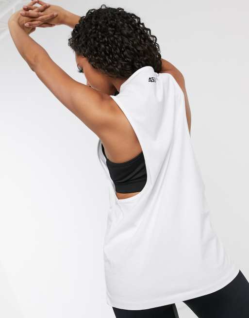 ASOS 4505 - Débardeur à emmanchures larges avec toucher aspect coton