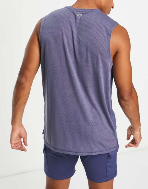 ASOS 4505 - Débardeur de sport décontracté avec empiècement respirant en tulle, 2 de 4
