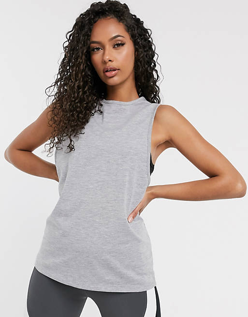ASOS 4505 drop armhole tank in cotton touch
