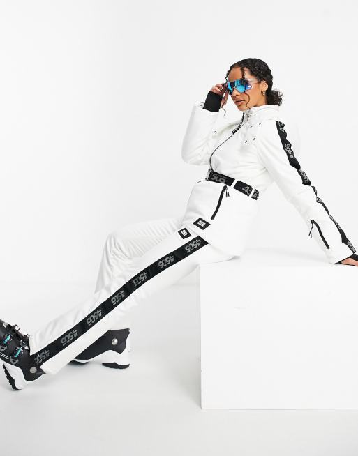 ASOS 4505 – Einfarbige Skijacke mit Gürtel und Logodetail