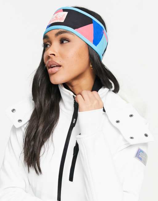 ASOS 4505 - Fascia in pile da sci double-face con dettaglio stampato