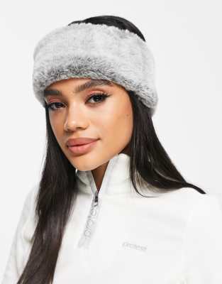 ASOS 4505 faux fur ski headband-Gray