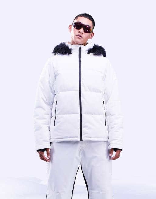 ASOS - 4505 foret skijakke med kant i imiteret pels, 3 af 4