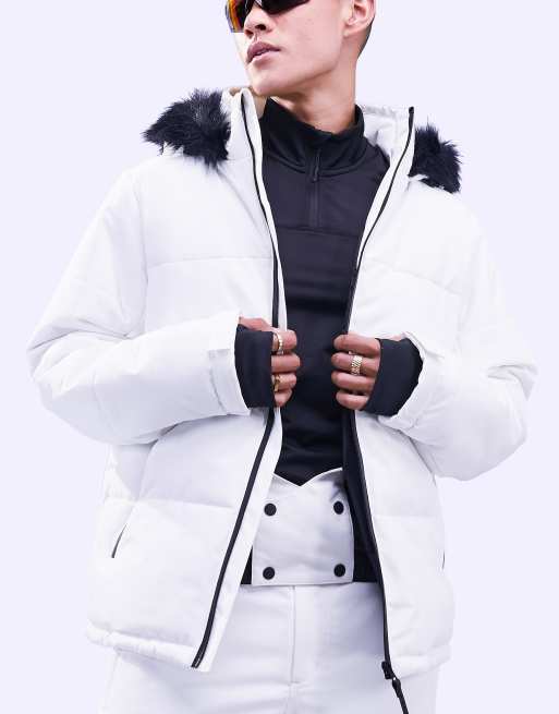 ASOS - 4505 foret skijakke med kant i imiteret pels, 4 af 4