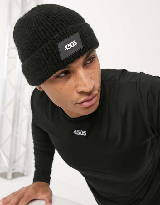 ASOS 4505 - Gebreide beanie in zwart