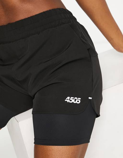 ASOS 4505 – Gewebte Lauf-Shorts mit Symbol und Unterstoff , 4 von 4