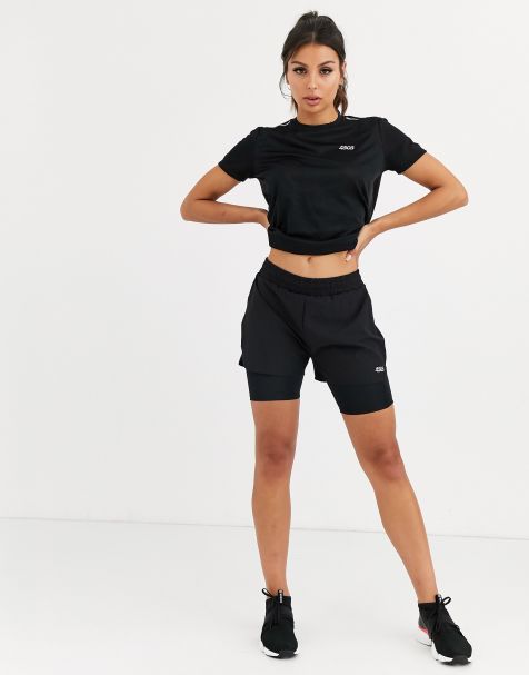 ASOS 4505 – Gewebte Shorts mit Symbol und Unterstoff