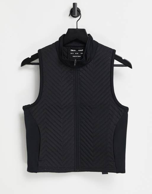 ASOS 4505 - Gilet trapuntato con motivo a spina di pesce