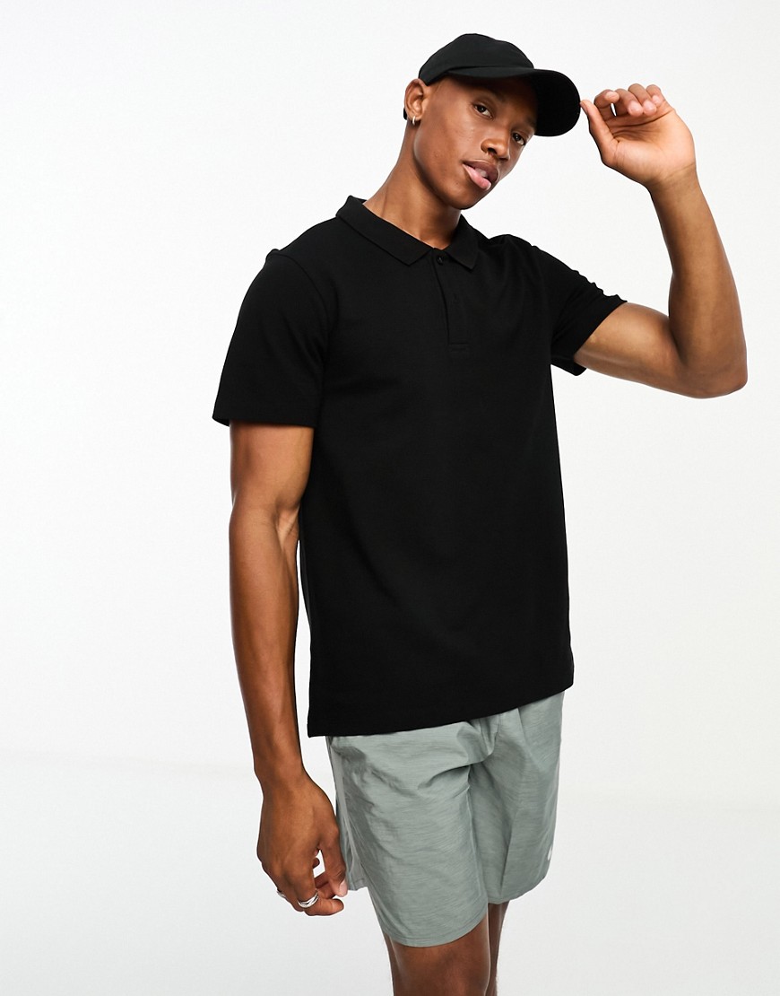 ASOS 4505 golf polo with quick dry in black