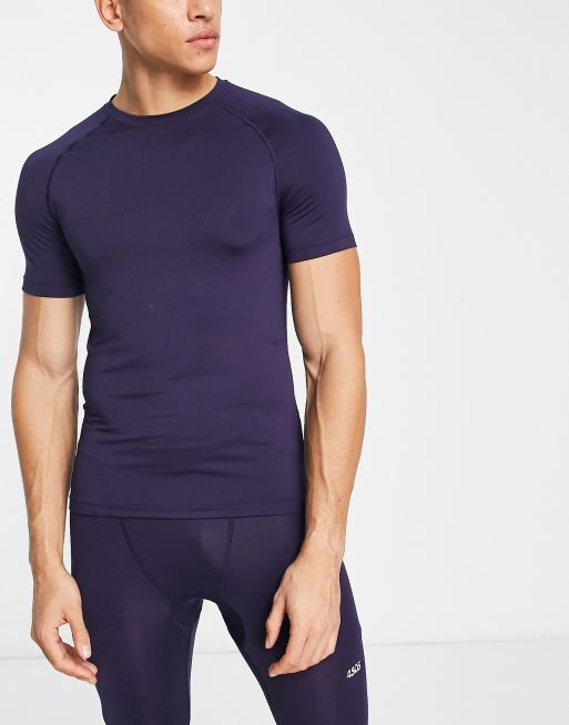 ASOS 4505 – Granatowy szybkoschnący T-shirt treningowy o kroju podkreślającym sylwetkę 