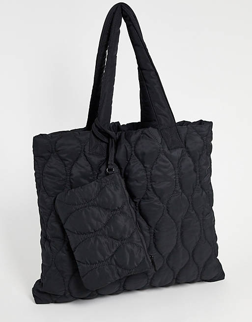  gym bag in quilted fabric with inner purse 