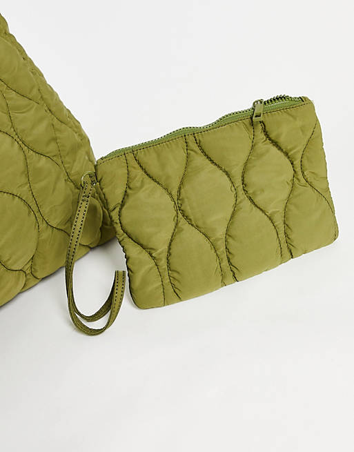  gym bag in quilted fabric with inner purse 