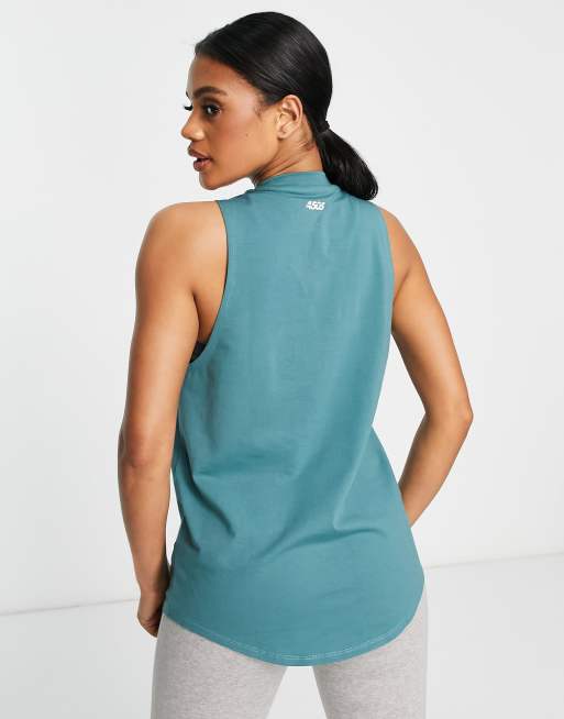 ASOS 4505 Tall high neck drop armhole easy gym vest size 10