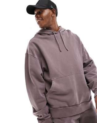 Asos Design 4505 Hoodie In Washed Pink