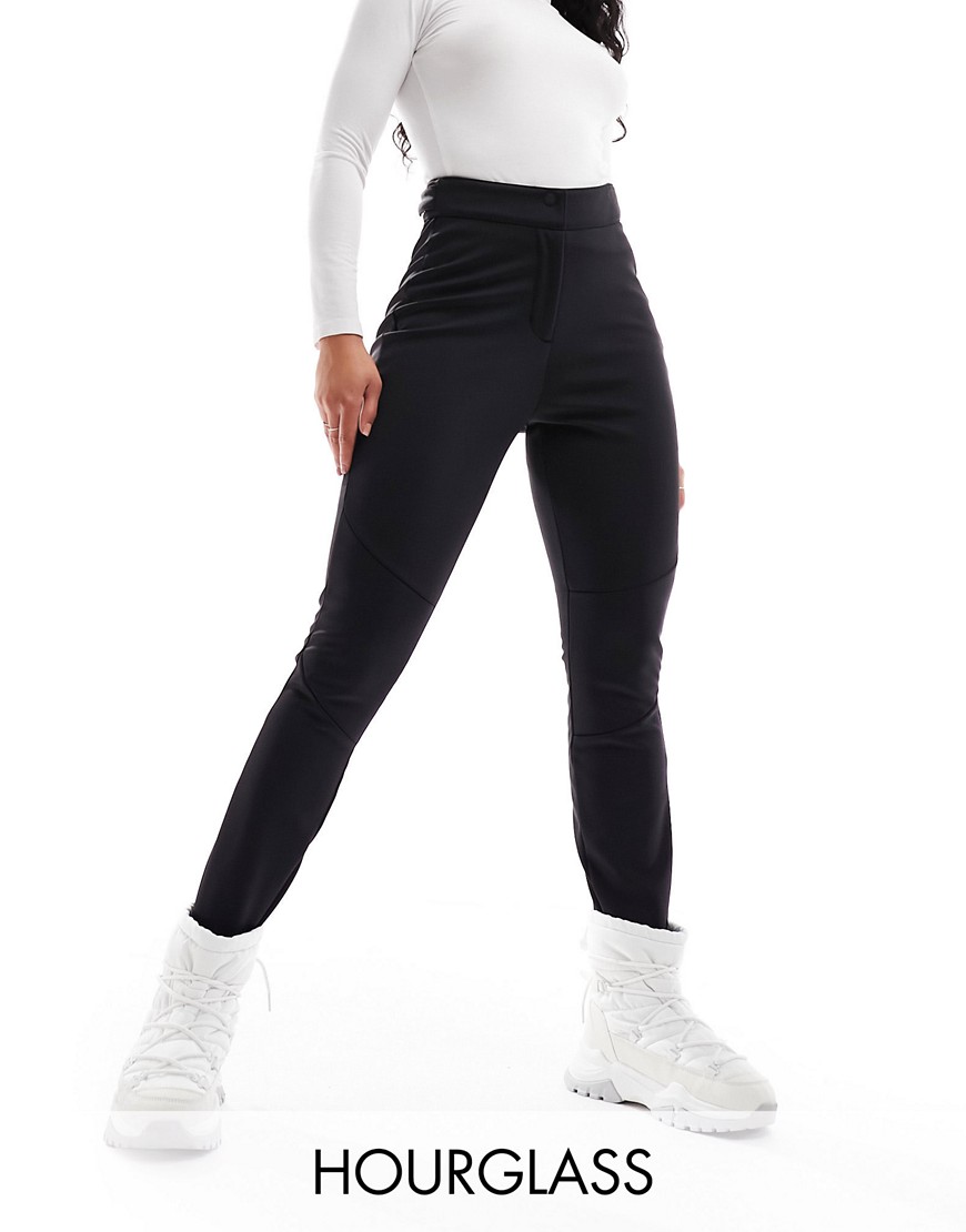 Asos Design 4505 Hourglass High Waist Skinny Ski Pants With Stirrup In Black