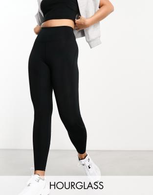 Asos Design 4505 Hourglass Icon Bum Sculpt Gym Legging In Black