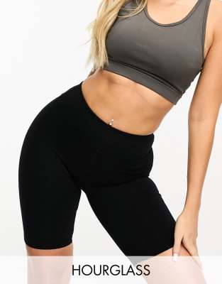 ASOS 4505 Hourglass icon booty legging short in cotton touch-Black