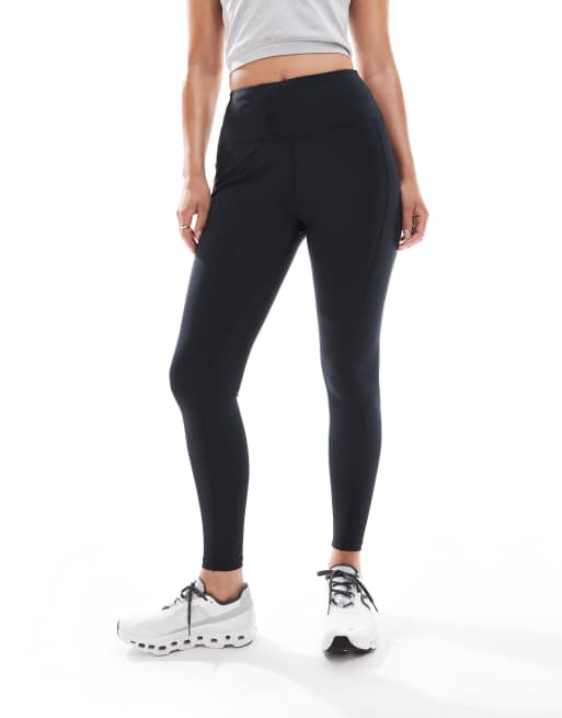 ASOS 4505 Hourglass Icon running tie waist gym leggings with phone pocket in black