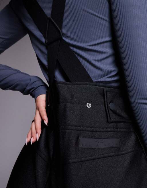 ASOS 4505 Hourglass Ski soft shell water repellent kick flare ski pants in black gloss, 2 of 4