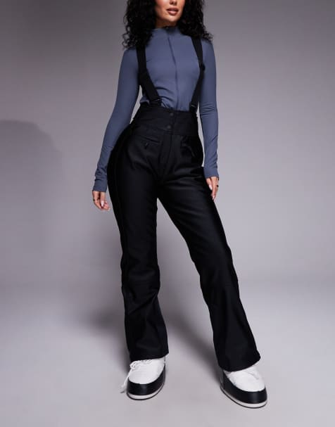 ASOS 4505 Hourglass - Ski - Sorte skinnende bukser i vandafvisende softshell med svaj - view 1