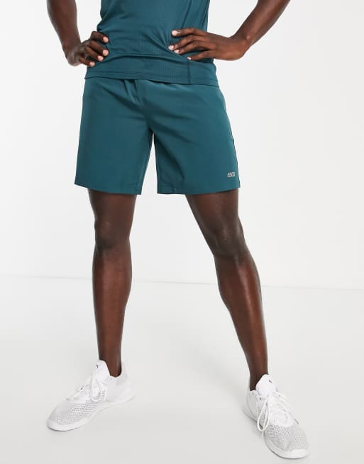 ASOS 4505 Icon 18cm training shorts in mid length in teal 