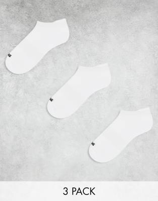 4505 Icon 3 pack anti bacterial sneaker athletic socks in white