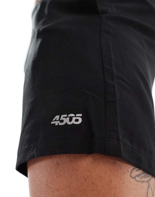 ASOS 4505 - Icon 5 - Confezione da 2 pantaloncini da allenamento neri e grigio argento ad asciugatura rapida, 5 di 5