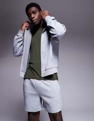 ASOS 4505 ASOS 4505 Icon 7 inch quick dry performance fleece sweat shorts in grey marl