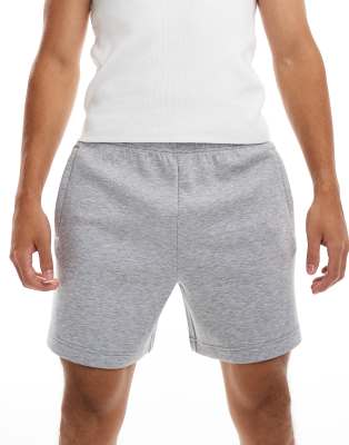 4505 Icon 7 inch quick dry performance fleece sweatshirt fabric shorts in heather gray