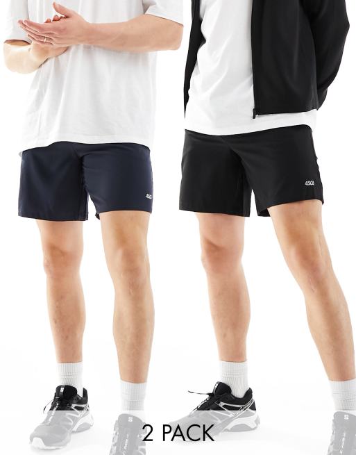 Asos 4505 Icon Training Shorts With Quick Dry 2 Pack Black/Navy Size 2XL  (Retail $40) - Dutch Goat