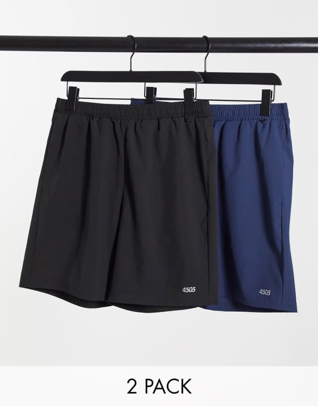 ASOS 4505 icon 7 inch training shorts with quick dry 2 pack