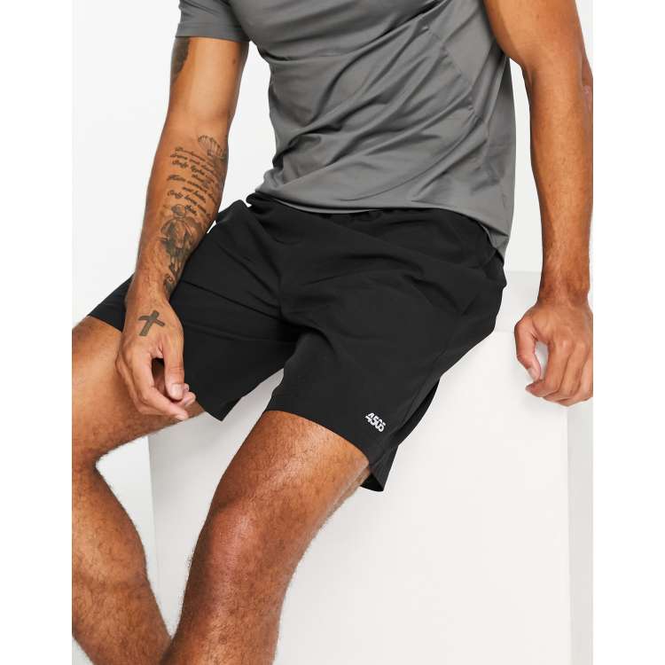 ASOS 4505 icon 5 inch training shorts in mid length with quick dry in black