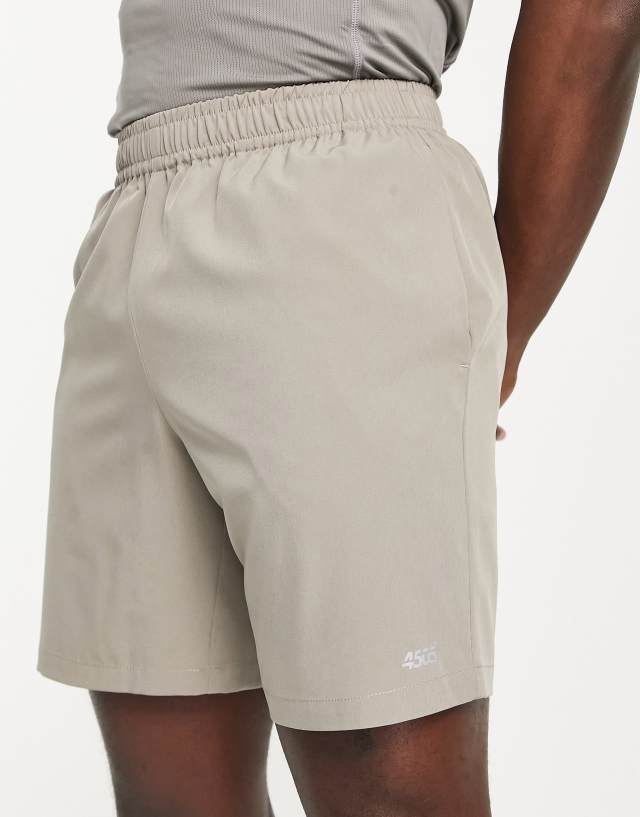 ASOS 4505 icon 7 inch training shorts with quick dry in taupe