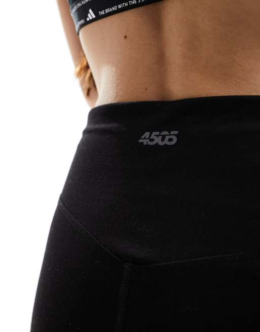 ASOS 4505 Icon 8 inch legging shorts in cotton touch in black