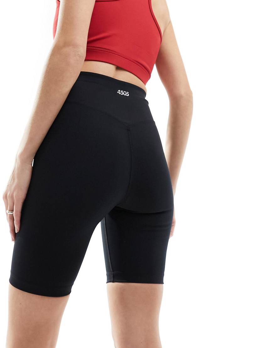 ASOS 4505 Icon 8 inch legging shorts with booty sculpt detail in black