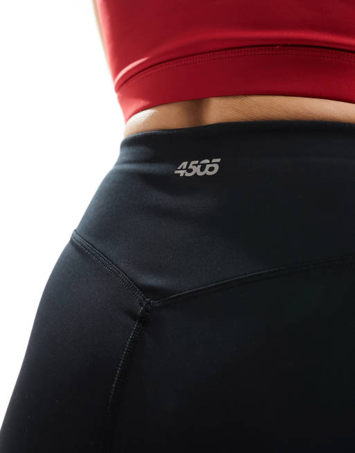 ASOS 4505 Icon 8 inch legging shorts with booty sculpt detail in black