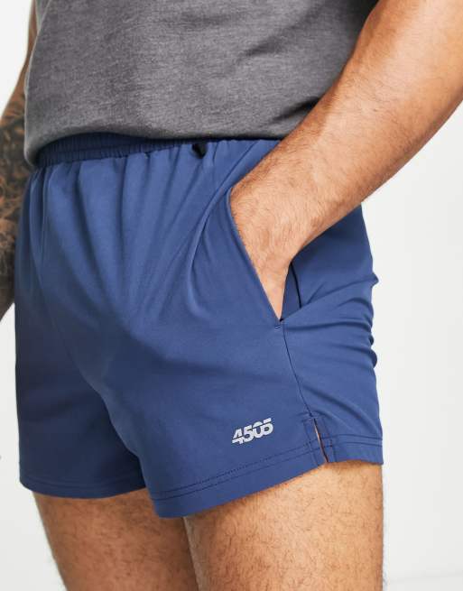 ASOS 4505 Icon 8cm training shorts in short length in navy 
