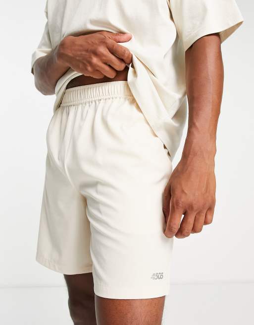 ASOS 4505 – Icon – Beiga snabbtorkande träningsshorts, 18 cm benlängd 