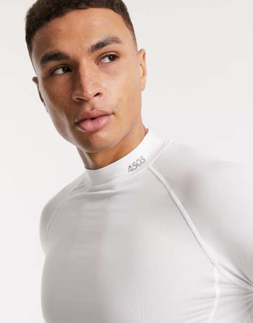 ASOS 4505 – Icon – Biały treningowy T-shirt z długim rękawem z szybkoschnącej tkaniny 
