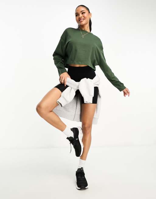 ASOS 4505 icon crop long sleeve T-shirt