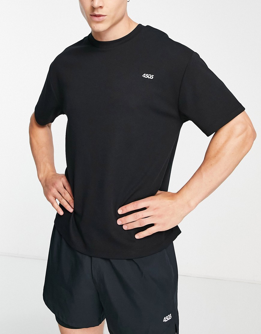 Shop Asos Design 4505 Icon Easy Fit Training T-shirt With Quick Dry In Black