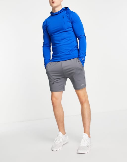 ASOS 4505 – Icon – Grå träningsshorts i snabbtorkande material med extra smal passform 