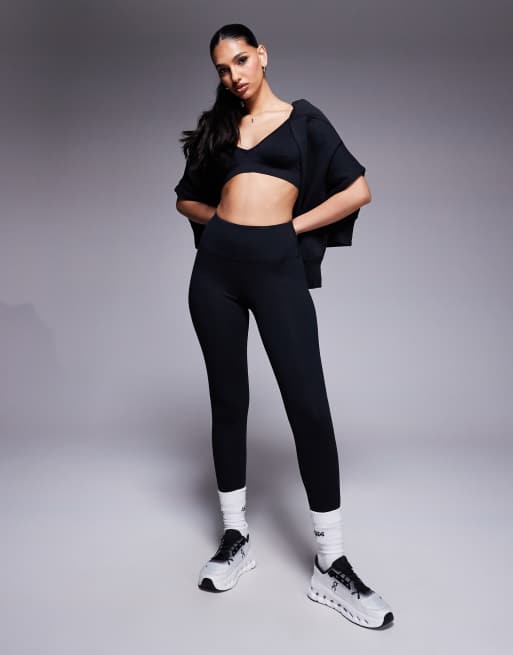 ASOS 4505 Icon high waist yoga leggings in soft touch fabric in black