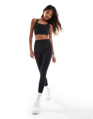 ASOS 4505 - Icon - Lauf-Leggings in Schwarz mit Handytasche und Taillenschnürung