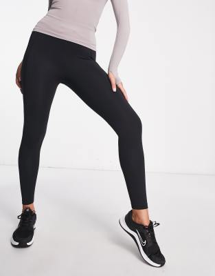 Asos Design 4505 Icon Legging In Fleeceback-black In Black