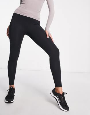 Shop Asos Design 4505 Icon Legging In Fleeceback-black