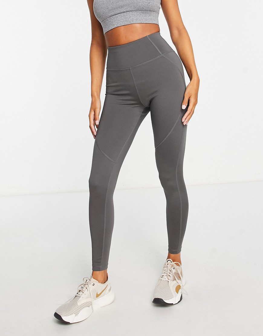 ASOS 4505 icon legging with bum sculpt seam detail and pocket-Gray