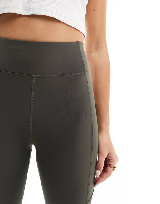ASOS 4505 - Icon - Leggings da palestra a vita alta kaki con retro modellante, 5 di 5